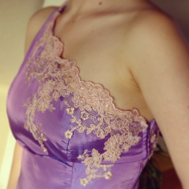 Lace detail on dress